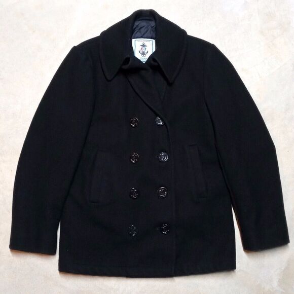 Sterlingwear Anchor Collection Mens Black US Navy M22 Classic Peacoat Size 36 R - Picture 1 of 6